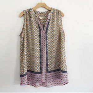 St. Tropez Colorful Geometric Print Tank